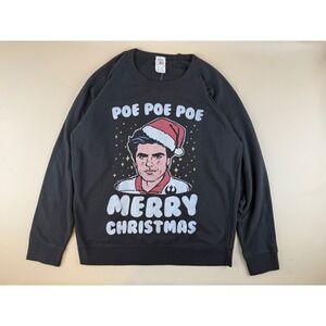 Star Wars Christmas Sweatshirt Poe Dameron Graphic Large Delta Fleece
